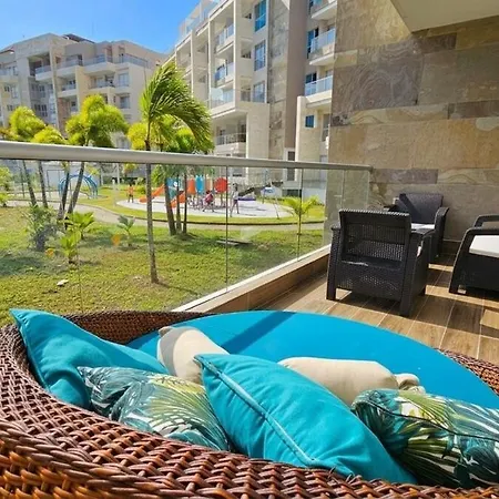 Apartamento Laguna, Piscina Y Playa En Baía Kristal Cartagena